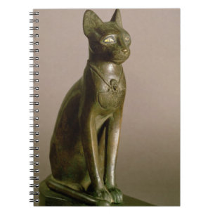 Statuette einer Katze, welche die Göttin Bastet Notizblock