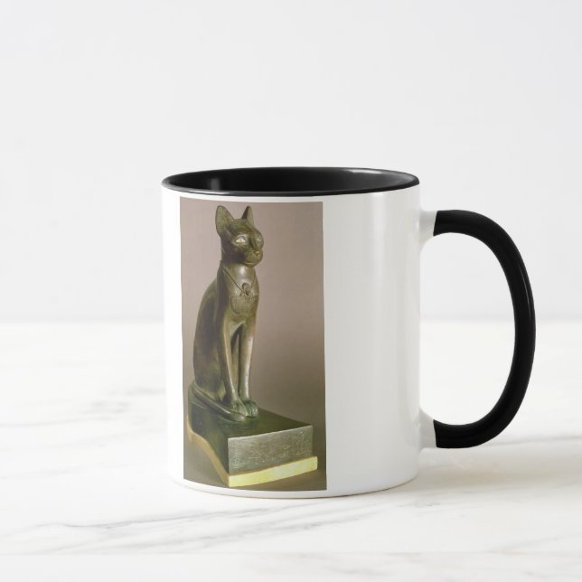 Statuette einer Katze, welche die Göttin Bastet Tasse (Rechts)