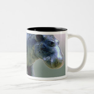 Statuette eines Hippopotamus Zweifarbige Tasse