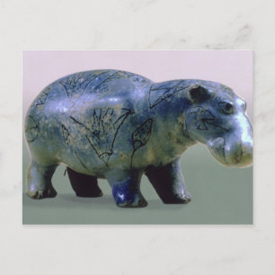 Statuette eines Nilpferds Postkarte