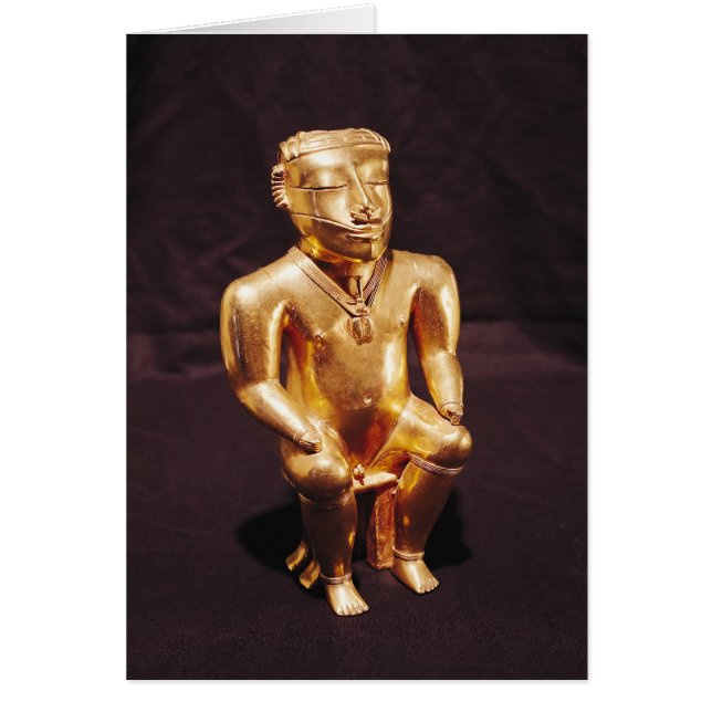 Statuette eines Sitzmannes, Quimbaya (Vorne)