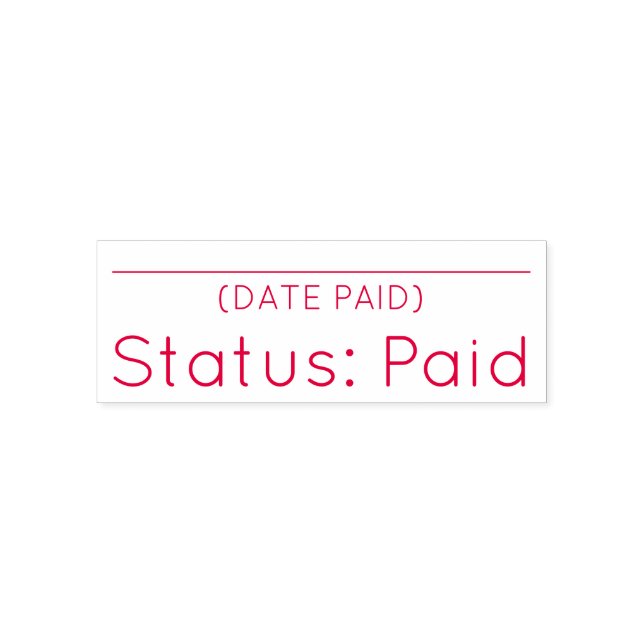 "Status: Bezahlte Briefmarke aus Kautschuk Permastempel (Design)