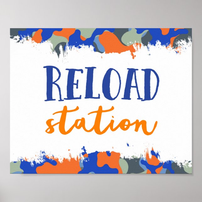 Status der Reload-Station | Dart Gun Party Poster (Vorne)