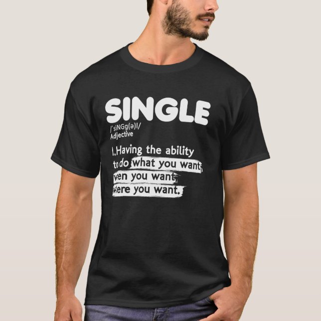 Status des Single Adjektive Definition T-Shirt (Vorderseite)