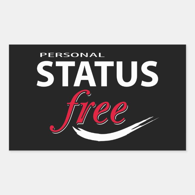 Status frei rechteckiger aufkleber (Vorderseite)