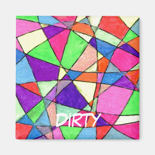 Status-Magnet für Abstraktes Geschirrspüler "Fes Magnet