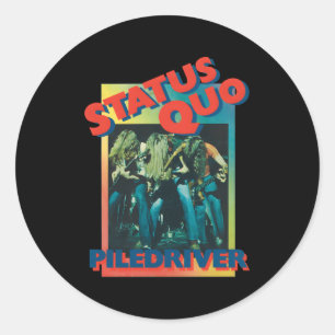 Status Quo Piledriver Gradient Runder Aufkleber