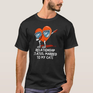 Status Verheiratet für Katzen Valentinstag Spaß 1 T-Shirt