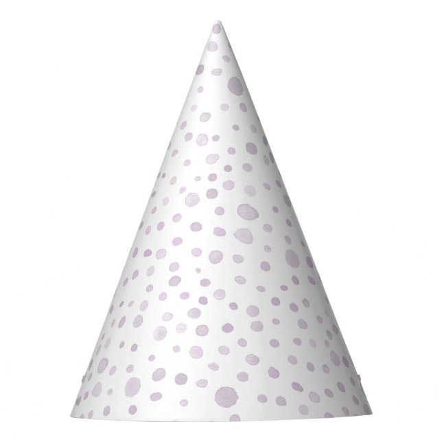Staub Confetti Wasserfarbe Dots Party Hat Partyhütchen (Vorderseite)
