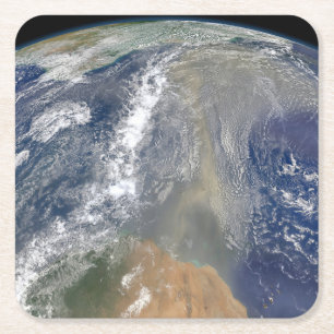 Staub in Richtung Südamerika Rechteckiger Pappuntersetzer