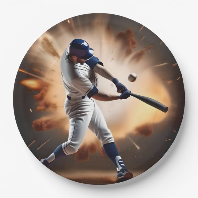 Staub und Ruhm: Baseball der Zuhause-Run Pappteller (Vorderseite)