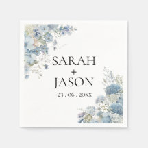 Staubblau Boho Floral Elegante Gartenhochzeit