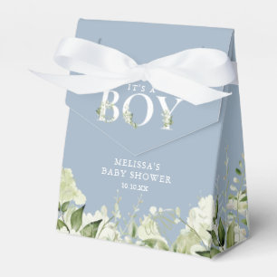 Staubblau Es ist ein Junge Grünzeug Baby-Party Geschenkschachtel