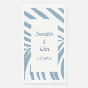 Staubblau Hochzeit Brautparty Tropische Palme  Serviette