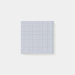 Staubblau kariertes Muster, weiches Rasterdesign Post-it Klebezettel