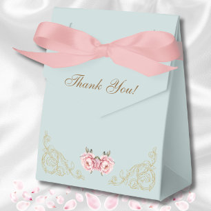 Staubblau Rosa Pfingstrose Vintage Floral Brautpar Geschenkschachtel
