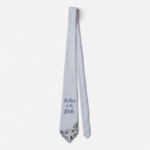 Staubblau und Grau Blumen Vater der Braut Krawatte