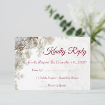 Staubblaue Beige Blumen Gold Geometrische RSVP Kar