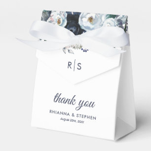 Staubblaue Blumen-Hochzeitsgunstbox Geschenkschachtel