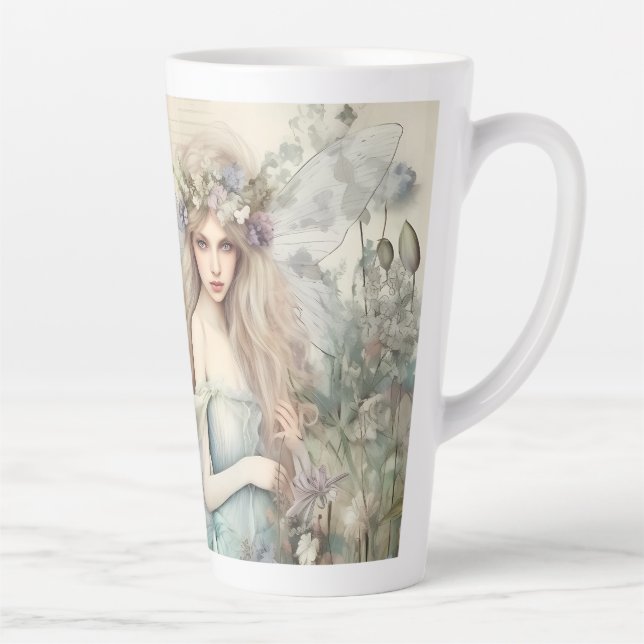 Staubblaue Fee (passt zum Journal) Latte-Mug Milchtasse (Rechts)