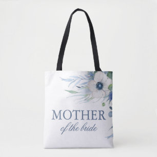 Staubblaue Grüne Pflanzen und Anemonen Blumen Hoch Tasche