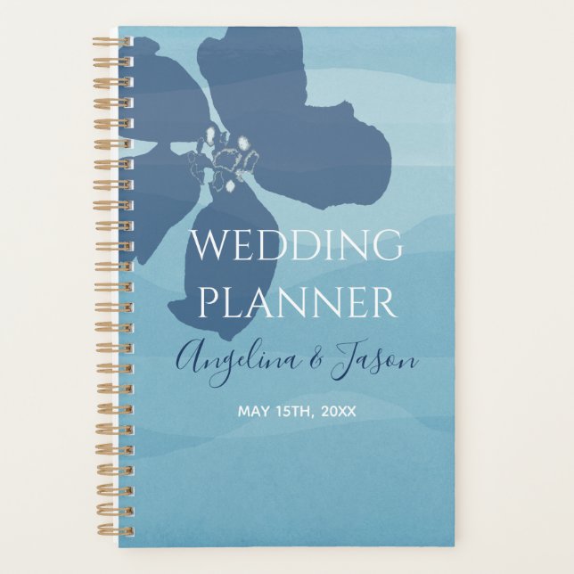 Staubblaue Hochzeit Planer (Vorderseite)