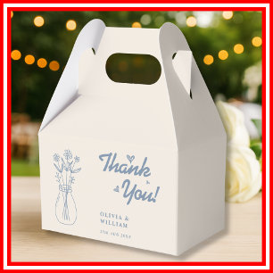Staubblaue Hochzeit Wildblume Geschenkschachtel