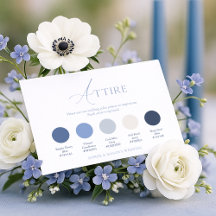 Staubblaue Hochzeitskleidung Karte