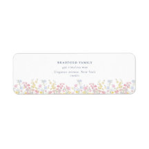 Staubblaue Skript-Boho-Wildblumen-Hochzeit
