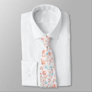 Staubblaue und rosa Blumen-Hochzeitskrawatte Krawatte