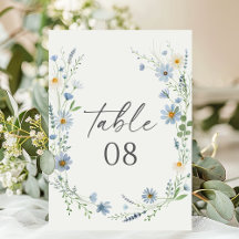 Staubblaue Wildblumen-Hochzeit