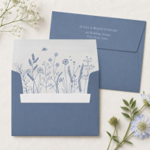 Staubblaue Wildblumenwiese Hochzeit