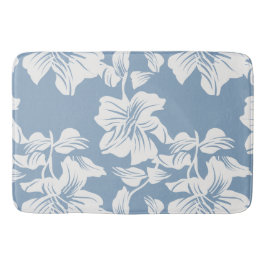 Staubblauer Floral Line Art Plüsch-Badematte Badematte