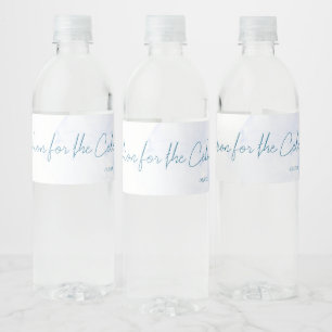 Staubblauer Wasserfarben-Hochzeit Wasserflaschen-A