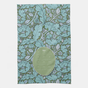 Staubblauer William Morris Acanthus & Rose-Kalende Geschirrtuch