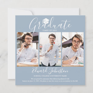 Staubblaues Abschlussfoto-Graduate 4 Ankündigung