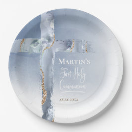 staubblaues Age durch Erste Kommune Pappteller