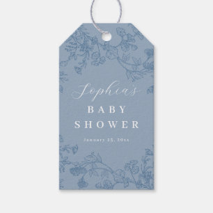 Staubblaues Blumen-Jungen-Baby-in-Bloom-Baby-Taufe Geschenkanhänger