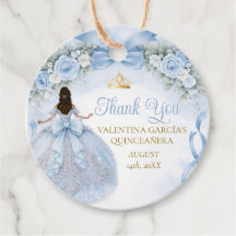 Staubblaues Blumen-Schleifenband-Quinceañera-Krone
