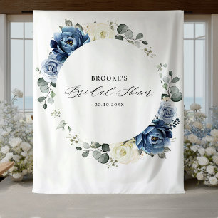 Staubblaues Champagner Elfenbein Foto Booth Hinter Wandteppich