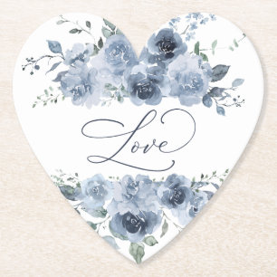Staubblaues florales elegantes Brausebad Liebe Untersetzer