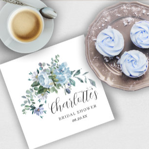Staubblaues florales elegantes hübsches Brautbad Serviette