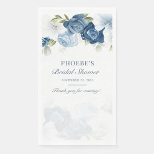 Staubblaues florales Eukalyptus-Sukkulent Serviette