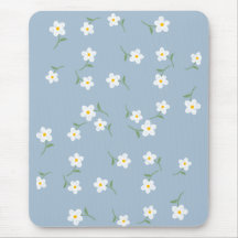 Staubblaues Gänseblümchen-Blumen-Mauspad
