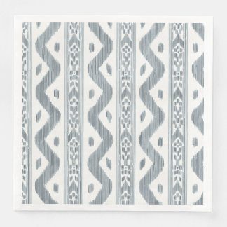 Staubblaues Ikat, Klassischer Tischstreifen Serviette