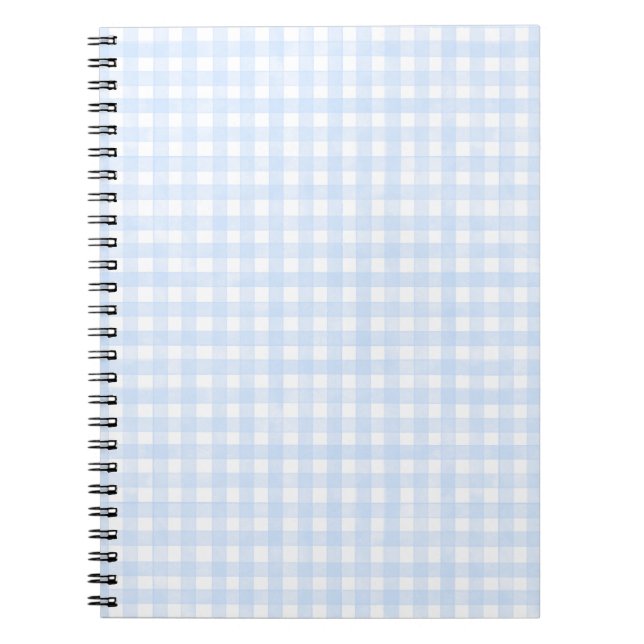 Staubblaues klassisches Gingham Notizblock (Vorderseite)