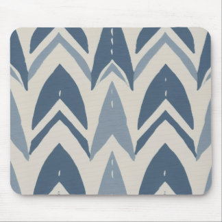 Staubblaues Küstenbatik-Parang-Chevron-Geometrisch Mousepad