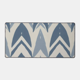 Staubblaues Küstenbatik-Parang-Chevron-Geometrisch Schreibtischunterlage