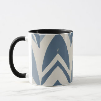 Staubblaues Küstenbatik Parang Chevron Geometrisch Tasse