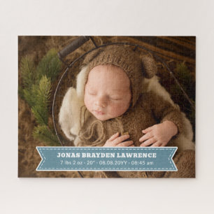 Staubblaues Neugeborenes Baby Jungen Geburt Stats